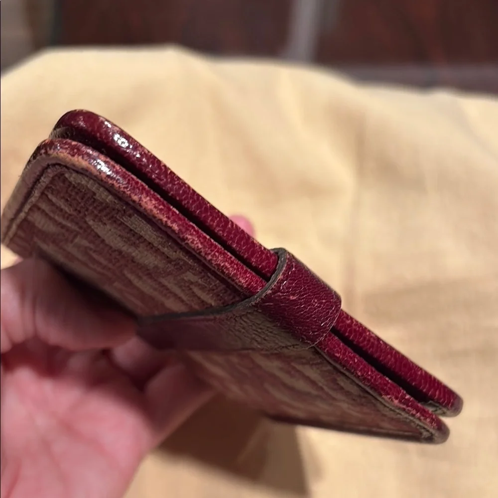 Rare! Christian Dior Red Vintage Trotter Wallet Elegant Compact Design - Picture 15 of 16